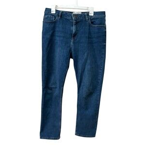 FatFace Chesham Girlfriend Jeans UK 12 L Blue Casual Denim Classic Straight US 8